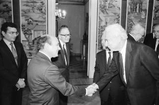 Incontro del Presidente della Repubblica Francesco Cossiga con Gerald Ford, ex Presidente degli Stati Uniti d'America