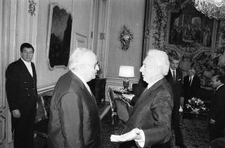 Incontro del Presidente della Repubblica Francesco Cossiga con Gerald Ford, ex Presidente degli Stati Uniti d'America