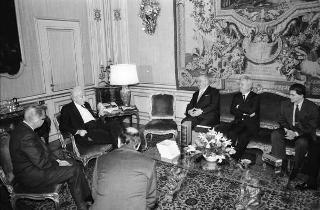 Incontro del Presidente della Repubblica Francesco Cossiga con Gerald Ford, ex Presidente degli Stati Uniti d'America