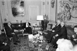 Incontro del Presidente della Repubblica Francesco Cossiga con Gerald Ford, ex Presidente degli Stati Uniti d'America