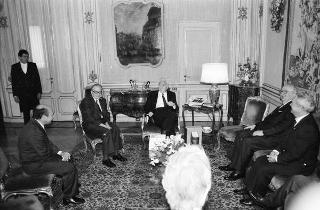 Incontro del Presidente della Repubblica Francesco Cossiga con Gerald Ford, ex Presidente degli Stati Uniti d'America
