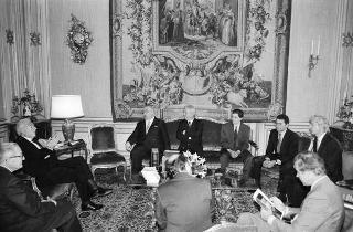 Incontro del Presidente della Repubblica Francesco Cossiga con Gerald Ford, ex Presidente degli Stati Uniti d'America