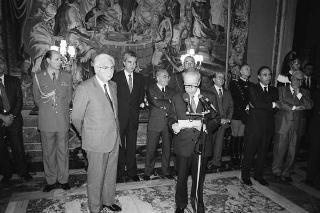 Udienza con  Gian Luigi Rondi, Presidente dell'Ente David di Donatello, con la giuria ed i candidati al Premio «David di Donatello» 1990