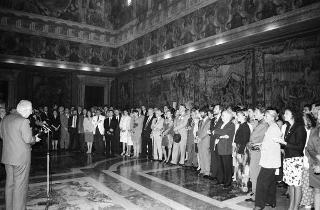 Udienza con  Gian Luigi Rondi, Presidente dell'Ente David di Donatello, con la giuria ed i candidati al Premio «David di Donatello» 1990
