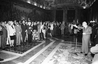 Udienza con  Gian Luigi Rondi, Presidente dell'Ente David di Donatello, con la giuria ed i candidati al Premio «David di Donatello» 1990