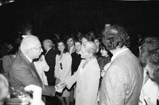 Udienza con  Gian Luigi Rondi, Presidente dell'Ente David di Donatello, con la giuria ed i candidati al Premio «David di Donatello» 1990