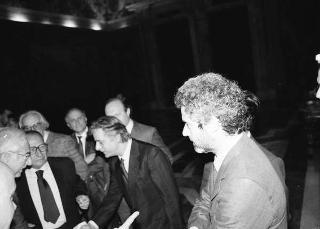 Udienza con  Gian Luigi Rondi, Presidente dell'Ente David di Donatello, con la giuria ed i candidati al Premio «David di Donatello» 1990