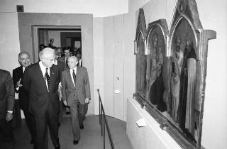 Visita a Firenze, in occasione dell'inaugurazione delle mostre "L'età di Masaccio. Il primo Quattrocento a Firenze" e "L'idea Ferrari" e del restauro degli affreschi di Masaccio nella chiesa di S. Maria del Carmine