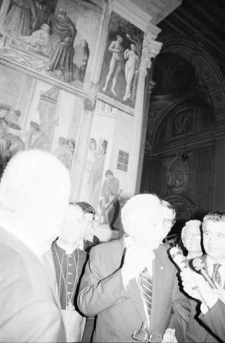 Visita a Firenze, in occasione dell'inaugurazione delle mostre "L'età di Masaccio. Il primo Quattrocento a Firenze" e "L'idea Ferrari" e del restauro degli affreschi di Masaccio nella chiesa di S. Maria del Carmine