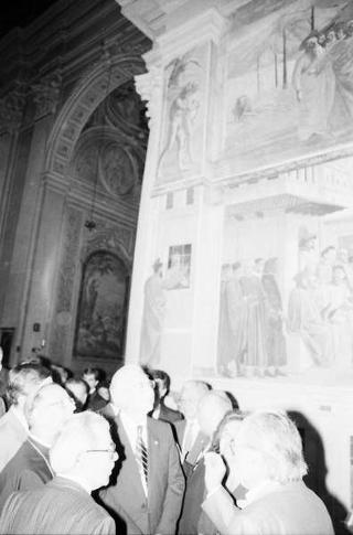Visita a Firenze, in occasione dell'inaugurazione delle mostre "L'età di Masaccio. Il primo Quattrocento a Firenze" e "L'idea Ferrari" e del restauro degli affreschi di Masaccio nella chiesa di S. Maria del Carmine