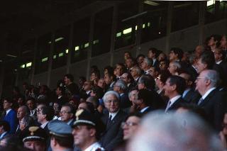 Visita ufficiale del Presidente della Repubblica Francesco Cossiga nella città di Milano, per l'inaugurazione dei Campionati del mondo di calcio &quot;Italia 90&quot;