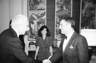 Incontro del Presidente della Repubblica Francesco Cossiga con Sid Ahmed Ghozali, ministro degli Affari Esteri della Repubblica Algerina Democratica e Popolare