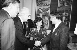 Incontro del Presidente della Repubblica Francesco Cossiga con Sid Ahmed Ghozali, ministro degli Affari Esteri della Repubblica Algerina Democratica e Popolare
