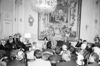 Incontro del Presidente della Repubblica Francesco Cossiga con Sid Ahmed Ghozali, ministro degli Affari Esteri della Repubblica Algerina Democratica e Popolare