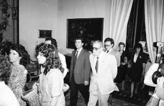 Incontro del Presidente della Repubblica Francesco Cossiga con Sid Ahmed Ghozali, ministro degli Affari Esteri della Repubblica Algerina Democratica e Popolare