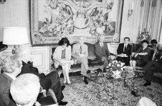 Incontro del Presidente della Repubblica Francesco Cossiga con Sid Ahmed Ghozali, ministro degli Affari Esteri della Repubblica Algerina Democratica e Popolare