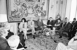 Incontro del Presidente della Repubblica Francesco Cossiga con Sid Ahmed Ghozali, ministro degli Affari Esteri della Repubblica Algerina Democratica e Popolare