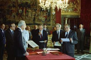 Intervento del Presidente della Repubblica Francesco Cossiga al Giuramento dei nuovi ministri del VI Gabinetto Andreotti