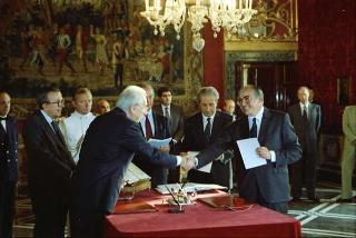 Intervento del Presidente della Repubblica Francesco Cossiga al Giuramento dei nuovi ministri del VI Gabinetto Andreotti