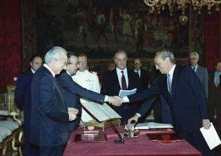Intervento del Presidente della Repubblica Francesco Cossiga al Giuramento dei nuovi ministri del VI Gabinetto Andreotti
