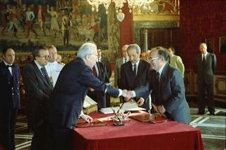 Intervento del Presidente della Repubblica Francesco Cossiga al Giuramento dei nuovi ministri del VI Gabinetto Andreotti