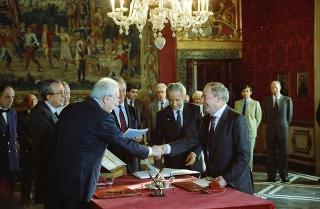 Intervento del Presidente della Repubblica Francesco Cossiga al Giuramento dei nuovi ministri del VI Gabinetto Andreotti