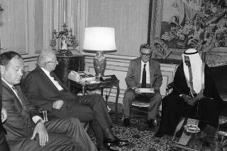 Incontro del Presidente della Repubblica Francesco Cossiga con Sua Altezza Reale Saad Abdullah Al Sahah, primo ministro e Principe ereditario del Kuwait