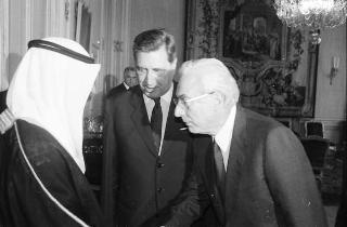Incontro del Presidente della Repubblica Francesco Cossiga con Sua Altezza Reale Saad Abdullah Al Sahah, primo ministro e Principe ereditario del Kuwait