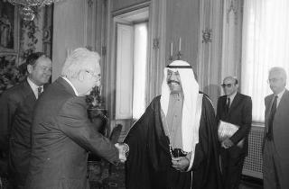 Incontro del Presidente della Repubblica Francesco Cossiga con Sua Altezza Reale Saad Abdullah Al Sahah, primo ministro e Principe ereditario del Kuwait