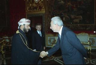 Sua Eccellenza Ahmad bin Muhammad bin Raschid Al-Rasbi, nuovo Ambasciatore del Sultanato dell'Oman: presentazione delle Lettere Credenziali