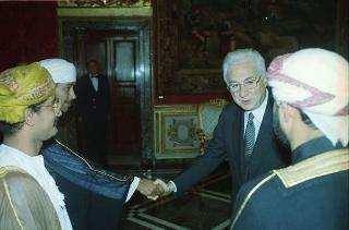 Sua Eccellenza Ahmad bin Muhammad bin Raschid Al-Rasbi, nuovo Ambasciatore del Sultanato dell'Oman: presentazione delle Lettere Credenziali
