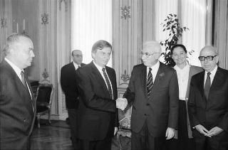 Il Presidente della Repubblica Francesco Cossiga riceve la visita del primo Ministro della Repubblica di Ungheria Jozsef Antall