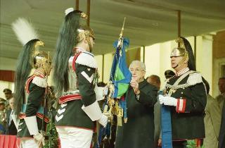 Cerimonia del cambio di denominazione del Comando carabinieri guardie del Presidente della Repubblica in "Reggimento Carabinieri Guardie della Repubblica" e deposizione di una corona d'alloro, da parte del Presidente della Repubblica, sulla Tomba del Milite Ignoto