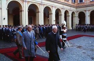 Cerimonia del cambio di denominazione del Comando carabinieri guardie del Presidente della Repubblica in "Reggimento Carabinieri Guardie della Repubblica" e deposizione di una corona d'alloro, da parte del Presidente della Repubblica, sulla Tomba del Milite Ignoto