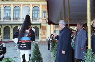 Cerimonia del cambio di denominazione del Comando carabinieri guardie del Presidente della Repubblica in "Reggimento Carabinieri Guardie della Repubblica" e deposizione di una corona d'alloro, da parte del Presidente della Repubblica, sulla Tomba del Milite Ignoto