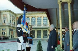 Cerimonia del cambio di denominazione del Comando carabinieri guardie del Presidente della Repubblica in "Reggimento Carabinieri Guardie della Repubblica" e deposizione di una corona d'alloro, da parte del Presidente della Repubblica, sulla Tomba del Milite Ignoto