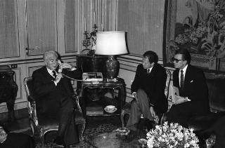 Incontro del Presidente della Repubblica Francesco Cossiga con Lyuben Gotsev, ministro degli affari esteri della Repubblica Popolare di Bulgaria