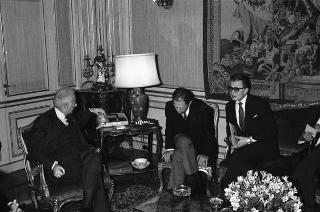 Incontro del Presidente della Repubblica Francesco Cossiga con Lyuben Gotsev, ministro degli affari esteri della Repubblica Popolare di Bulgaria