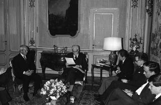 Incontro del Presidente della Repubblica Francesco Cossiga con Lyuben Gotsev, ministro degli affari esteri della Repubblica Popolare di Bulgaria