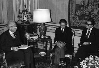 Incontro del Presidente della Repubblica Francesco Cossiga con Lyuben Gotsev, ministro degli affari esteri della Repubblica Popolare di Bulgaria