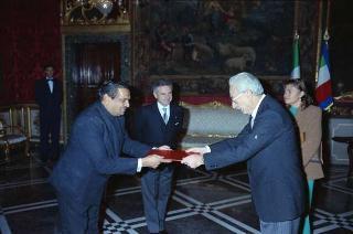 George Nissanka Mahasen Pelpola, nuovo ambasciatore della Repubblica Democratica Socialista di Sri Lanka: presentazione delle Lettere credenziali
