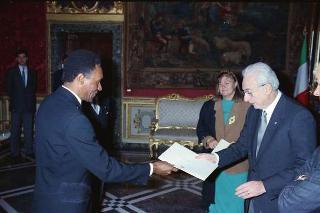Herculano Adelaide Vieira, nuovo ambasciatore della Repubblica delle Isole di Capo Verde: presentazione delle Lettere credenziali