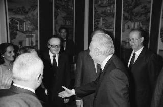 Incontro del Presidente della Repubblica Francesco Cossiga con Federico Mayor, direttore generale dell'UNESCO