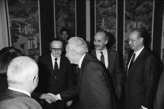 Incontro del Presidente della Repubblica Francesco Cossiga con Federico Mayor, direttore generale dell'UNESCO
