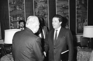 Incontro del Presidente della Repubblica Francesco Cossiga con Federico Mayor, direttore generale dell'UNESCO