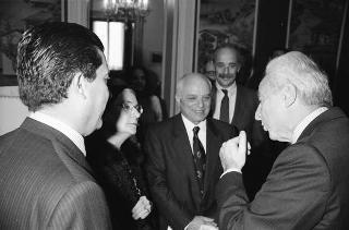 Incontro del Presidente della Repubblica Francesco Cossiga con Federico Mayor, direttore generale dell'UNESCO