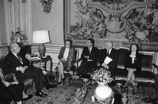 Incontro del Presidente della Repubblica Francesco Cossiga con Federico Mayor, direttore generale dell'UNESCO