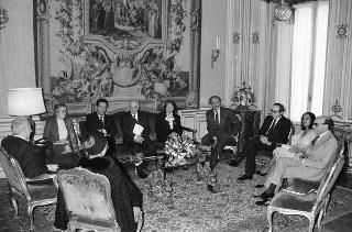 Incontro del Presidente della Repubblica Francesco Cossiga con Federico Mayor, direttore generale dell'UNESCO