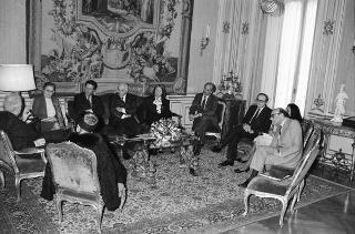 Incontro del Presidente della Repubblica Francesco Cossiga con Federico Mayor, direttore generale dell'UNESCO
