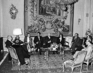 Incontro del Presidente della Repubblica Francesco Cossiga con Federico Mayor, direttore generale dell'UNESCO